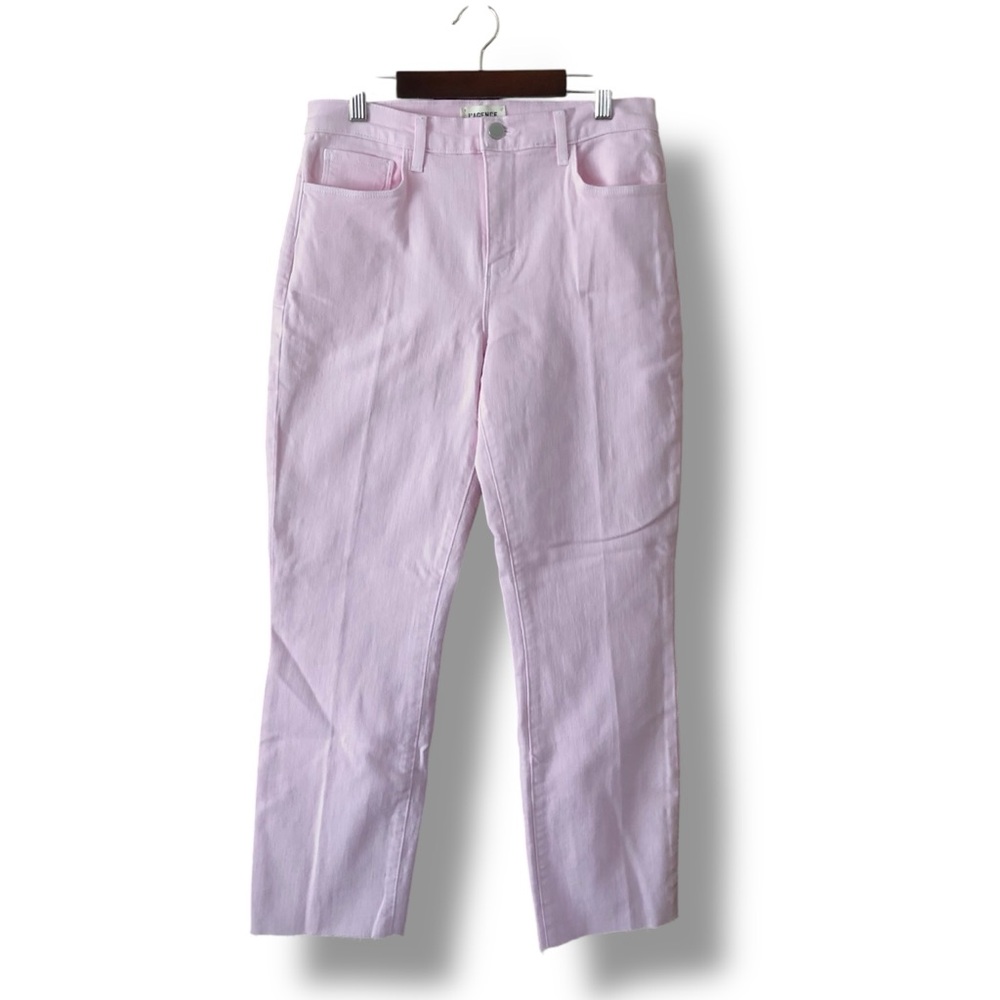 L'agence Sada High Rise Cropped Slim Jeans Soft Pink NWOT Size 24